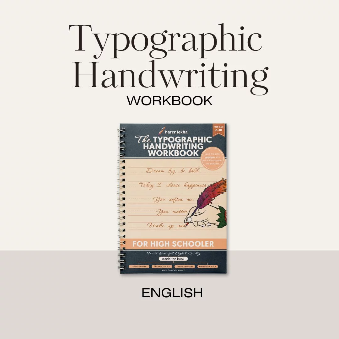 Typography Magic Handwriting Practices Book for Kids & Adults. Subject- Bangla, English, and Arabic Typographic Book. Best Educational Online Shop for Kids in Bangladesh