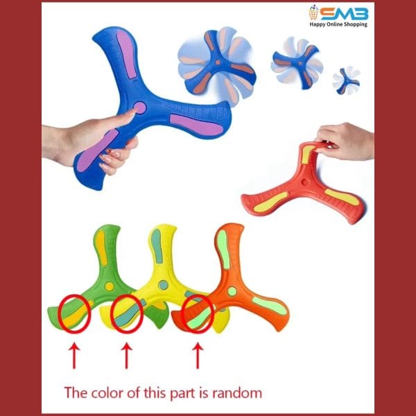 Kids Boomerang Soft Three-leaf Cross Interactive Outdoor Toys | ShopnoMarket BD