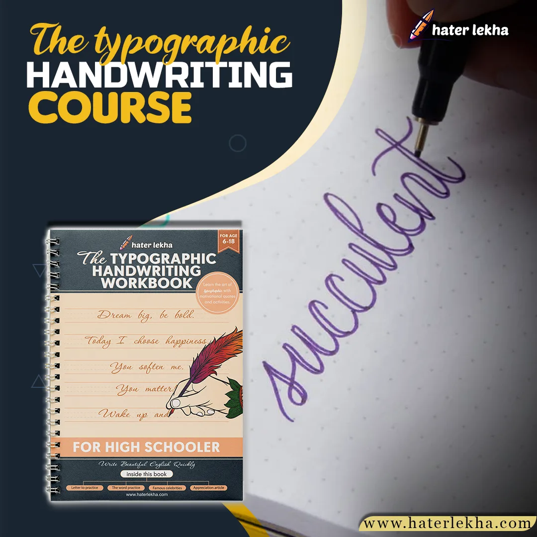 Typography Full Set Book With Typography Handwriting Course